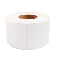Étiquette autocollante rectangulaire de haute qualité avec revêtement supérieur, étiquette blanche en papier thermique direct, promotion personnalisée pour l'épicerie