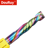 DouRuy 2A Coated Cnc Carbide Two Flute Spiral Up & Down Compression End Mill pour bois Carbide Cutter Endmill 2f Compression Bit