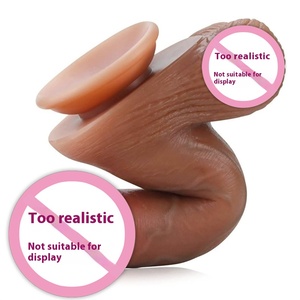 リアルなディルドソフト液体シリコーン吸引カップ付きPVCアナルストリップ女性用オナニーアーティファクト偽ペニス - Product Image 4