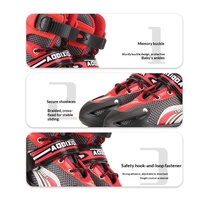 Nouveaux patins à roulettes réglables à double rangée et quatre roues, roulements ABEC-7, largeur 12 cm, pour hommes/femmes/enfants, patinage de vitesse, coque en maille PU