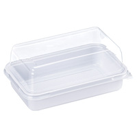 Boîte d'emballage rectangulaire transparente en plastique PET pour gâteau roulé japonais Dream Roll, idéale pour les desserts et la découpe en tranches