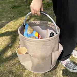 Cesta de Almacenamiento Plegable Ecológica y Portátil para Jardín, Bolsa de Tela para Artículos de Aseo, Ideal para Picnics al Aire Libre, Herramientas y Artículos del Hogar - Product Image 5
