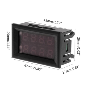 DC 0-200V 10A 0.28 "<span class=keywords><strong>Mini</strong></span> <span class=keywords><strong>LED</strong></span> dijital voltmetre ampermetre 4 haneli gerilim akım ölçer araba pil kapasitesi test cihazı - Product Image 3