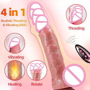 Weiche realistische Heizung flüssiger Silikon dildo großer Penis Vagina Saugnapf <span class=keywords><strong>Anal</strong></span> Plug Massage Erwachsene sexy Spielzeug für Frau Vibrator - Product Image 5