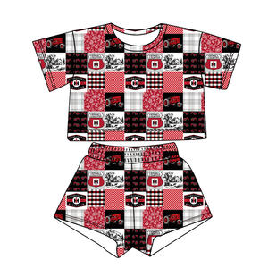 Vente chaude garçons haut ample et <span class=keywords><strong>short</strong></span> personnalisé à motifs de haute qualité vêtements décontractés pour enfants - Product Image 5