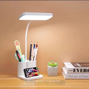 Lámpara de Escritorio Eléctrica Plegable Moderna y Creativa con Protección Ocular, Lámpara LED de Lectura con Portalápices, Luz Nocturna para Oficina, Dormitorio y Hotel - Product Image 2