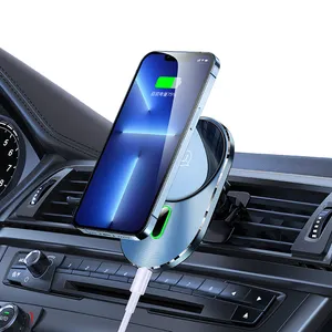 Usams 2022 Top Selling Air Vent With Universal 15W Wireless Charging Car Magnetic Phone Holder With Magnetic Ring For Car