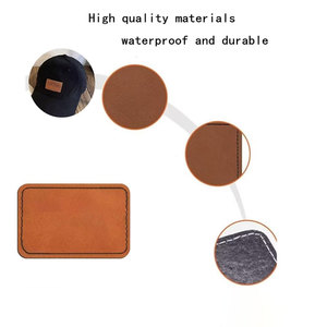 Patchs en cuir PU souple écologiques brodés avec logo personnalisé pour vêtements et chapeaux, à coudre, fournisseur en gros - Product Image 3