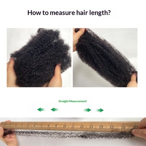 Accessoires pour perruques : Mèches de cheveux humains en soie, style Afro Kinky Bulk Rasta Dreadlocks, pour <span class=keywords><strong>coiffure</strong></span>, peuvent être permanentées, modèle PP-30 - Product Image 4