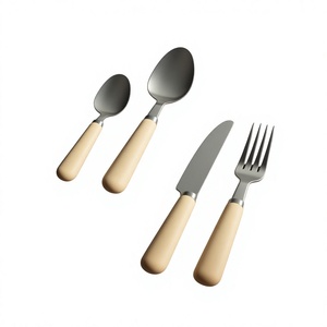 Juego de Cubiertos de Madera, Cuchara, Tenedor, Cuchillo, Palillos, Acabado Mate, Diseño Minimalista, Reutilizables, Cubiertos para Camping - Product Image 5