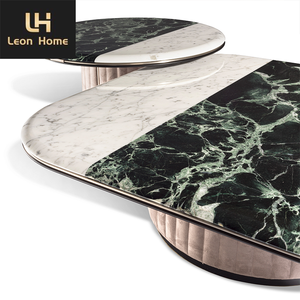 <span class=keywords><strong>Basse</strong></span> <span class=keywords><strong>table</strong></span> <span class=keywords><strong>basse</strong></span> de dessus de marbre de base de luxe d'acier inoxydable pour le salon - Product Image 2