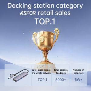 Aspor A780 <span class=keywords><strong>Hub</strong></span> di động 5-in-1 đa chức năng nhôm <span class=keywords><strong>USB</strong></span> C <span class=keywords><strong>HUB</strong></span> Docking Station cho máy tính xách tay máy tính <span class=keywords><strong>USB</strong></span> Adapter - Product Image 2