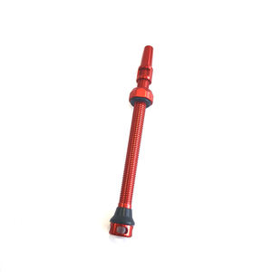 FR10DW Accessoire de vélo en alliage d'aluminium rouge 60mm Valve Presta à quatre trous latéraux - Product Image 4