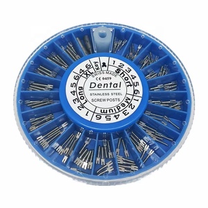 Tandheelkundige <span class=keywords><strong>Endo</strong></span>-Schroefpalen Wortelkanaalpennen Goud Roestvrijstalen Geplateerde Tandstaafschroef - Product Image 1