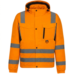 Chaqueta de seguridad de alta visibilidad, impermeable, transpirable, antibacteriana y reflectante para la venta en línea. - Product Image 1