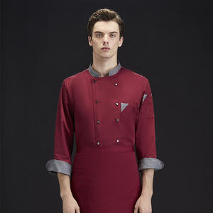 Manteaux de chef à manches courtes personnalisables Chemise imprimée Uniforme de directeur de restaurant pour femmes et hommes <span class=keywords><strong>Veste</strong></span> de chef - Product Image 1