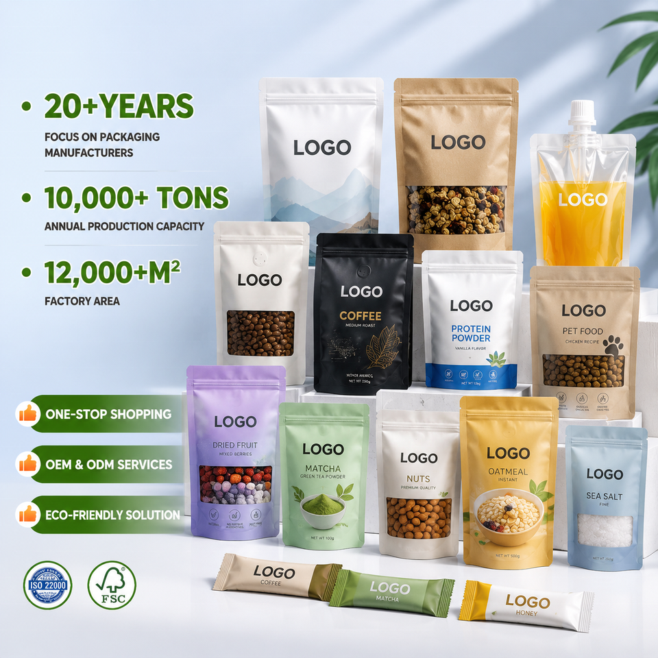 Custom Printed Biodegradable 3 Side Seal Sachet Pouch Eco Friendly ...
