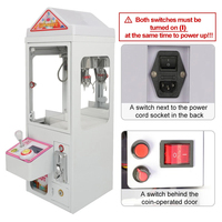 Mini machine à griffes personnalisée 110V pour attraper bonbons et jouets, idéale pour les fêtes foraines et centres commerciaux