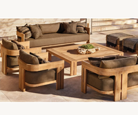 Tables basses de patio modernes et minimalistes, fabriquées à la main en teck massif de haute qualité
