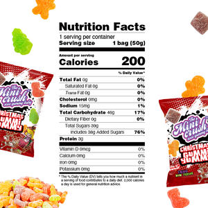 Fabricant de confiseries certifié BRC Bonbons gommeux de <span class=keywords><strong>Noël</strong></span> de qualité supérieure Sweet and Chewy Holiday Snack - Product Image 6
