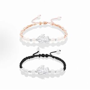 Pixiu Couple <b>Bracelet</b> Chinese Style Hand-woven Braided <b>Bracelet</b> for <b>Men</b> Women Wealth and Fortune Attracting Pixiu <b>Bracelet</b> - Product Image 1