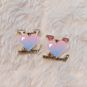 Hàng hóa tại chỗ thời trang tự làm Thư Kim Loại phụ kiện, quần áo búp bê phụ kiện Rhinestone các bản vá lỗi - Product Image 3