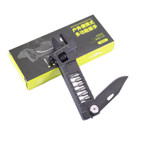 Nouvel arrivage de clé multifonction extérieure revêtement noir clé multi-outils pour réparation de vélo bricolage mesure métrique OEM