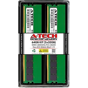 Memoria de Escritorio A-Tech, Kit de 64 GB DDR5 4800 MHz PC5-38400 Non-ECC DIMM 2Rx8 1.1 V - Product Image 1