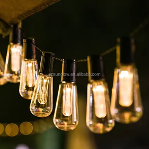 <span class=keywords><strong>Guirlande</strong></span> solaire à LED pour décoration extérieure étanche de <span class=keywords><strong>Noël</strong></span> 10-30 S14 Ampoules Retro Camping <span class=keywords><strong>Guirlande</strong></span> Garden Party Fairy Lamp - Product Image 2