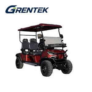 Electric Golf Cart 6 Seater Black With Roof And Storage Basket For Golf Course Use for Non Public Road - Product Image 2