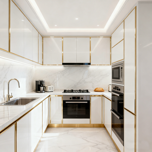 פרופילים דקורטיביים בצורת L בהתאמה אישית לאריחי קיר נירוסטה למטבח, פסי קצה דקורטיביים ממתכת - Product Image 3