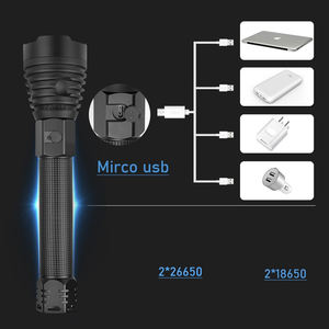 <span class=keywords><strong>Linterna</strong></span> táctica <span class=keywords><strong>LED</strong></span> XHP90, superbrillante, recargable, OEM, Zoom, aleación de aluminio - Product Image 4