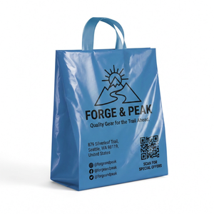 Bolsa de Plástico Personalizada con Asa de Lazo Suave de HDPE/LDPE, Impresa con Diseño, Venta al Por Mayor OEM - Product Image 1