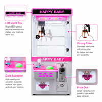 Machine à griffes attrayante pour enfants, style Happy Baby, coque couleur personnalisée, à monnayeur, pour attraper les poupées, pour location de carnaval