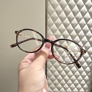 Montures de lunettes ovales anti-lumière bleue en TR90 pour femmes, monture complète, verres acryliques, lunettes tendance sans correction - Product Image 1