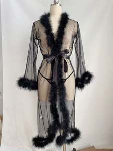 SFY761 Robe de mariée en dentelle de haute qualité pour femmes, robe de mariée douce, robe de mariée transparente en maille, jupe longue, robe de nuit sexy pour femmes - Product Image 4