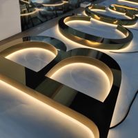 Letras 3D con Retroiluminación LED/Neón MACCAN, Personalizables, de Acero Inoxidable, Transformador, Letreros de Farmacia para Publicidad Exterior, Logotipo