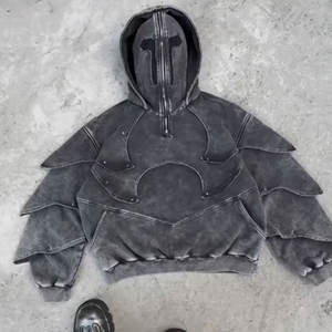 Лоскутная хлопковая толстовка с капюшоном, 100% - Product Image 1