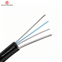 Cable de Fibra Óptica GJYXCH para Exteriores, Autoportante, Tipo 8, de 1 a 4 Hilos, G.657A2, Revestimiento de PE/PVC/LSZH, Totalmente Impermeable, Resistencia a la Tensión de 600N