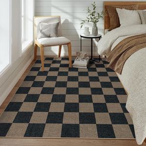 Pour <span class=keywords><strong>Amazon</strong></span>, <span class=keywords><strong>tapis</strong></span> élégant en polyester à carreaux <span class=keywords><strong>tapis</strong></span> <span class=keywords><strong>de</strong></span> <span class=keywords><strong>sol</strong></span> absorbant en latex pour <span class=keywords><strong>camping</strong></span> en plein air pique-nique balcon maison salon - Product Image 4