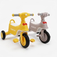 Tricycle pour enfants en gros, pour bébés de 2 à 4 ans, tricycles à pédales pas chers avec poignée de poussée pour contrôle parental