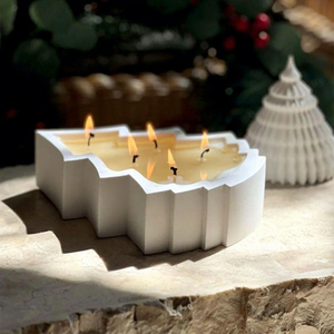 Porte-bougie en résine de luxe fait main, support décoratif pour bougie, centre de table artistique pour salon, chambre à coucher, salle à manger - Product Image 4