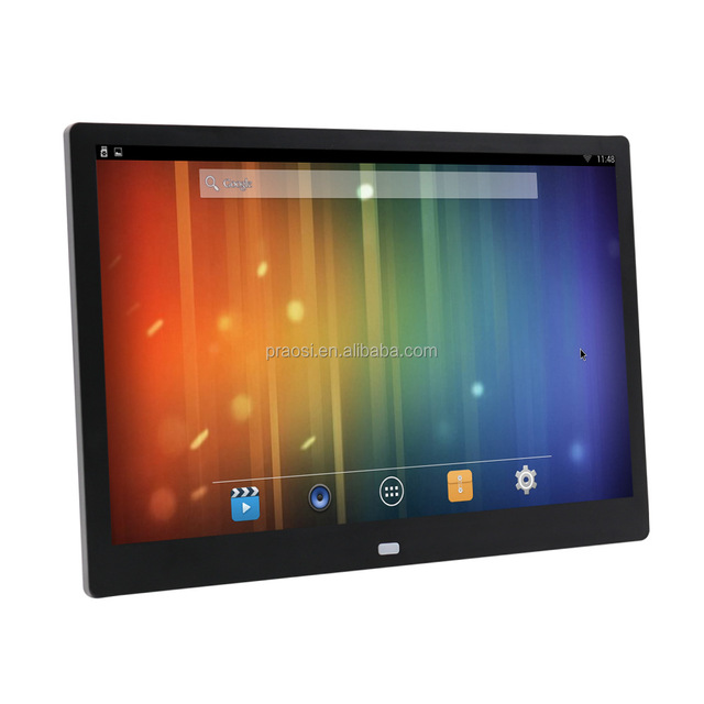 12" Android Tablet Acrylic Digital Photo Frame Battery Powered WiFi Video Player for Commercial Advertising