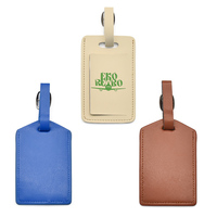Étiquettes de bagages en faux cuir véritable personnalisées, étiquettes vierges avec nom pour bagages