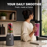 Blender de table avec gobelet de voyage 600 ml, blender personnel pour smoothies et milkshakes, moteur 350 W, broyage de glace, sans BPA, PC, pour la maison et la salle de sport, OEM