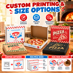 Scatole per Pizza in Cartone Ondulato Bianco con Logo Personalizzato, Imballaggio per Asporto di Grado Alimentare per Ristoranti Italiani e Servizi di Consegna - Product Image 5