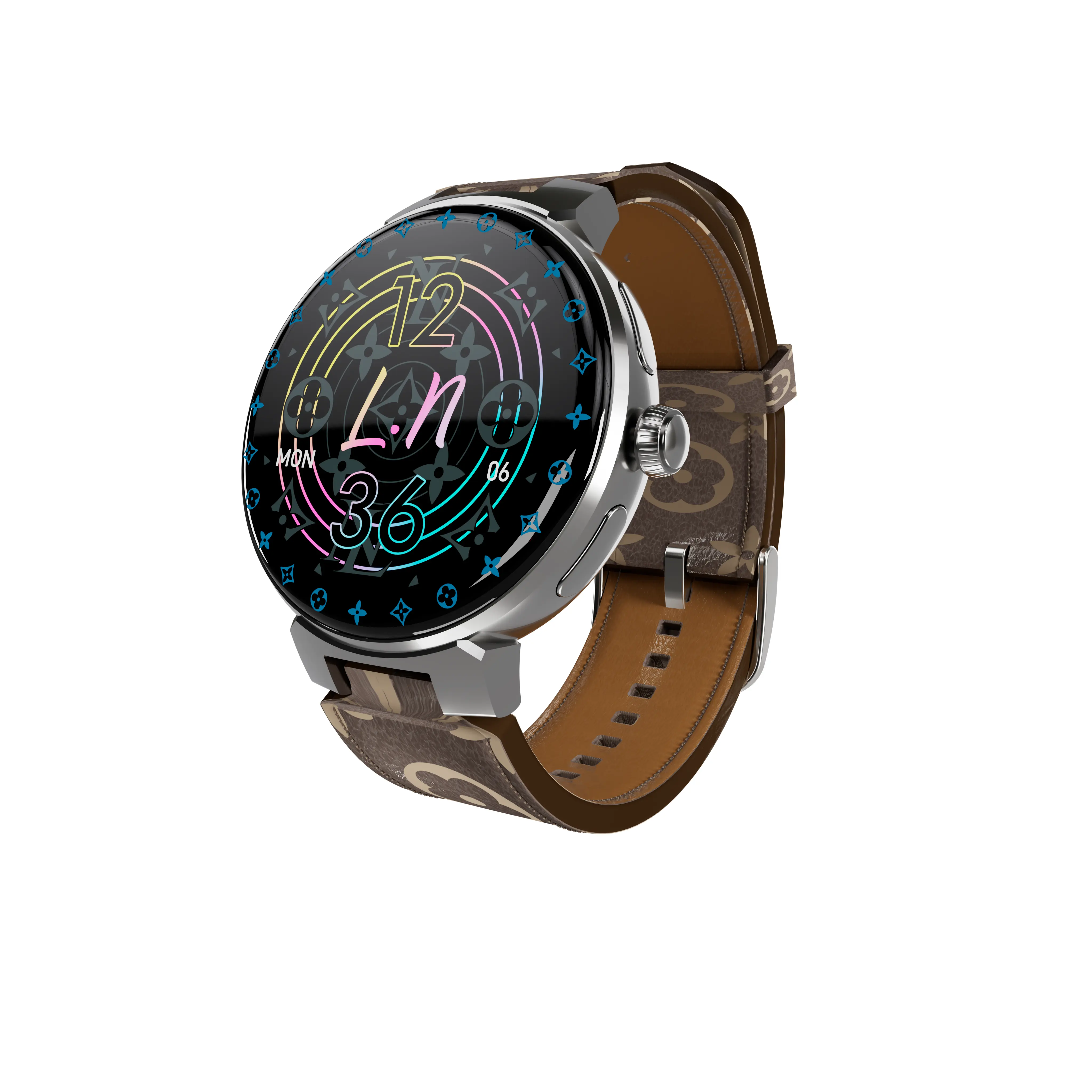 Venda quente JLV 68 Big Touch Screen Smartwatch NFC GPS inteligente Relógio Inteligente para IOS Android Novos Esportes Relógios De Pulso