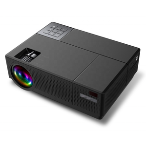 Projecteur numérique extérieur Full HD 1080P 4K pour téléphone Android, vidéoprojecteur intelligent haute luminosité avec Wi-Fi pour cinéma 3D, <span class=keywords><strong>jeux</strong></span> vidéo et réunions - Product Image 1