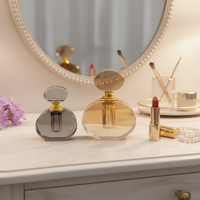 Vente en gros de décorations de luxe pour la maison et de cadeaux de mariage, design créatif, flacon de parfum essentiel en cristal noir champagne de 3 ml et 12 ml