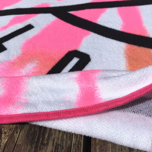 Serviette de <span class=keywords><strong>plage</strong></span> ronde en microfibre de style européen américain réactive imprimée coupe velours bain été usage domestique natation pique-nique tapis de yoga - Product Image 4
